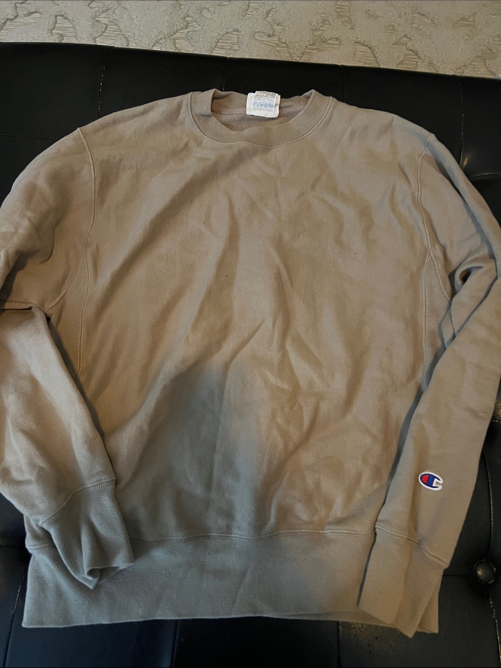 Champion Men's Crewneck Sweatshirt in Taupe Brown